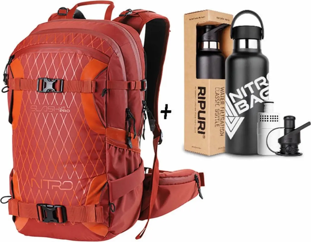 NITRO trekkingrugzak rugzak Slash 25 Pro X Ripuri Set Supernova rood