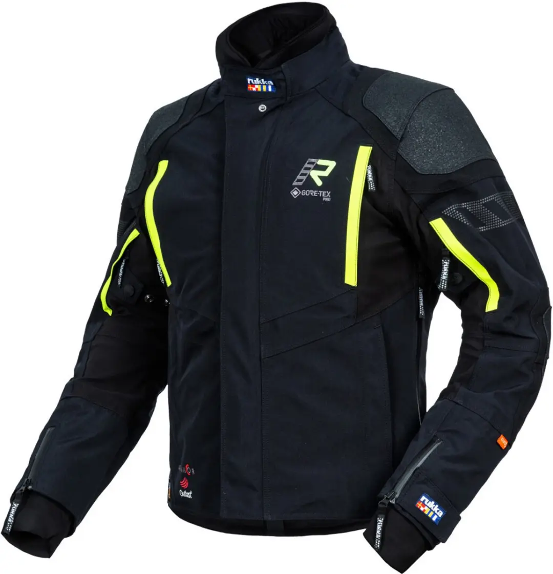 Rukka Shield-R Zwart Geel Textiele Motorjas