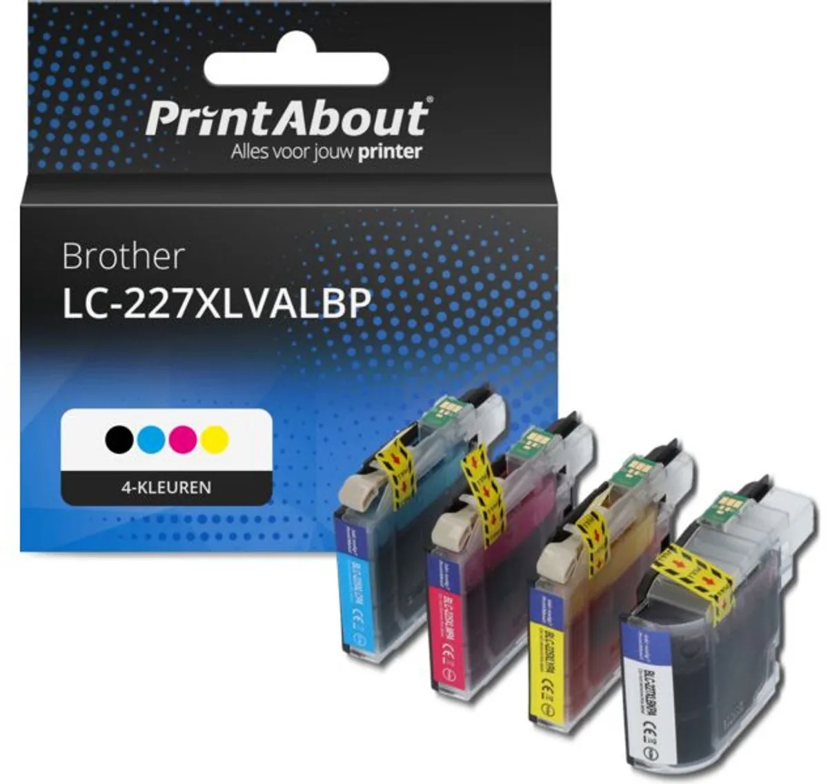 PrintAbout LC-227XLVALBP-PA2 Inktcartridge - 4 Kleuren - 6.000 pagina's