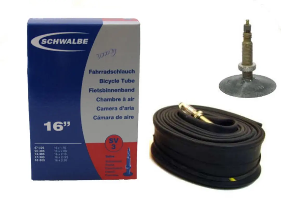 Schwalbe Binnenband 16x1.75/2.50 - Frans Ventiel - 40mm - Zwart