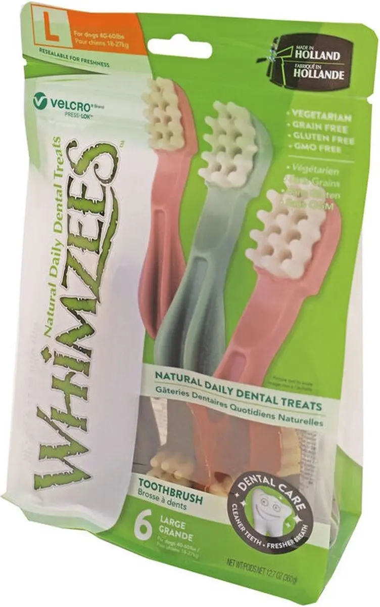 Whimzees Tandenborstel Star L Kauwsnacks voor Hond - 6 Stuks