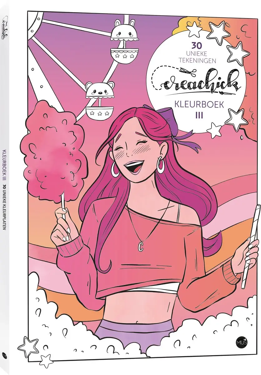 Kleurboek Creachick III - 64 Pagina's - Roze/Paars/Wit