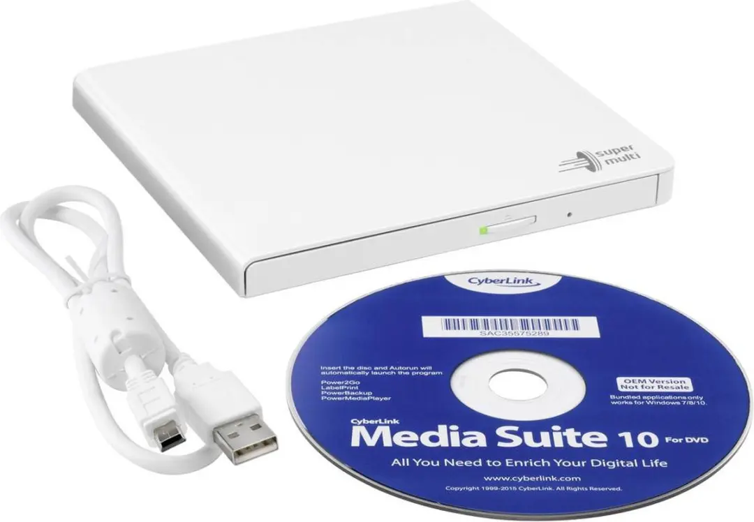 HL Data Storage GP57EW40.AHLE10B Externe DVD-brander - Wit - afbeelding 3 van 6