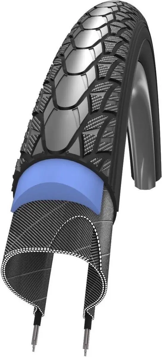 Schwalbe Marathon Plus 28x1.75 Buitenband - Zwart met reflectie