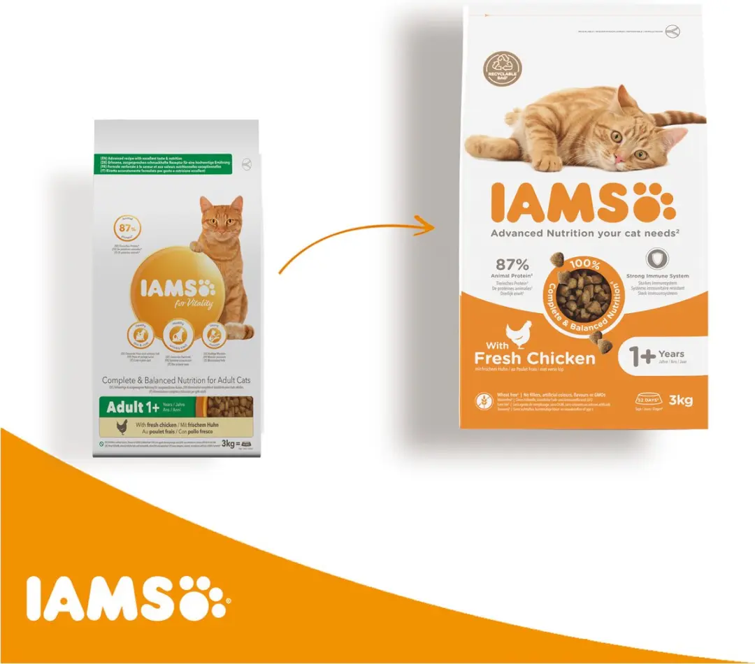 Iams Cat Adult Kip Kattenvoer 3kg