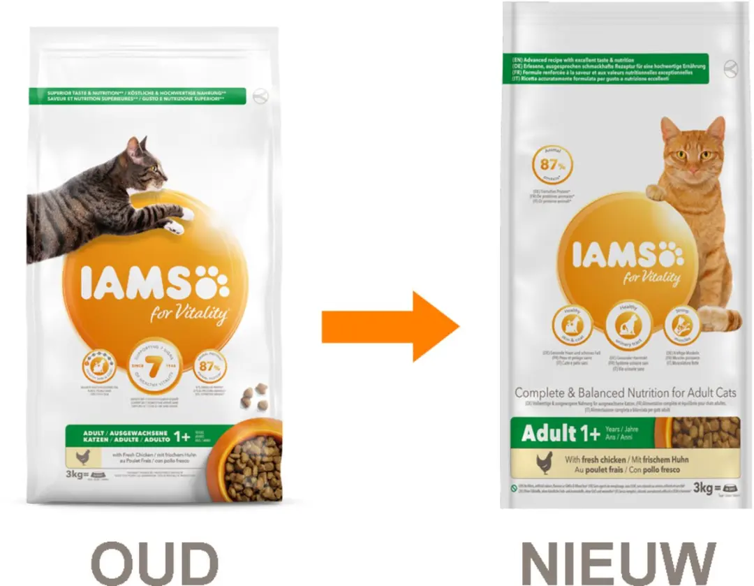 Iams Cat Adult Kip Kattenvoer 3kg
