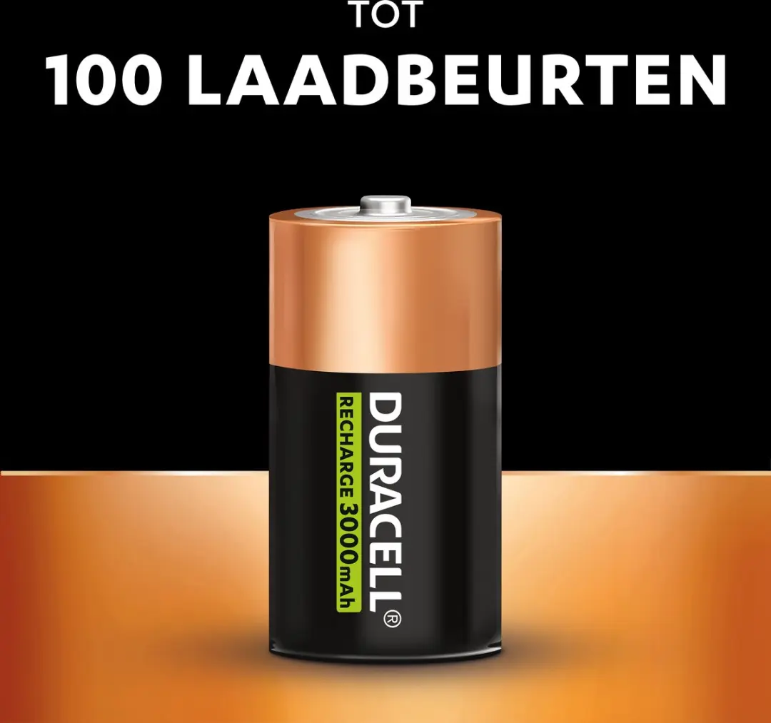 Duracell Oplaadbare C batterijen - 3000 mAh NiMH - 2 stuks