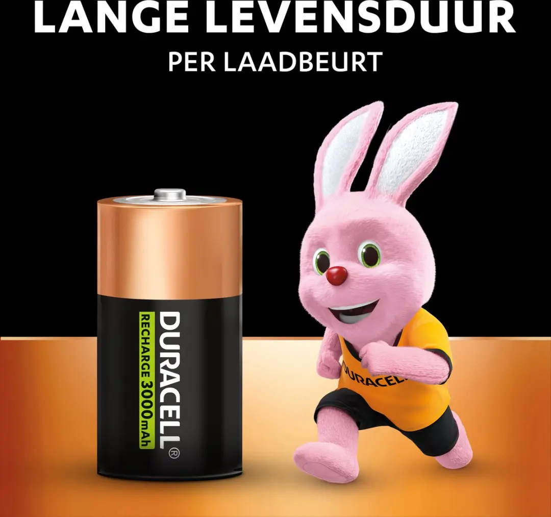 Duracell Oplaadbare C batterijen - 3000 mAh NiMH - 2 stuks