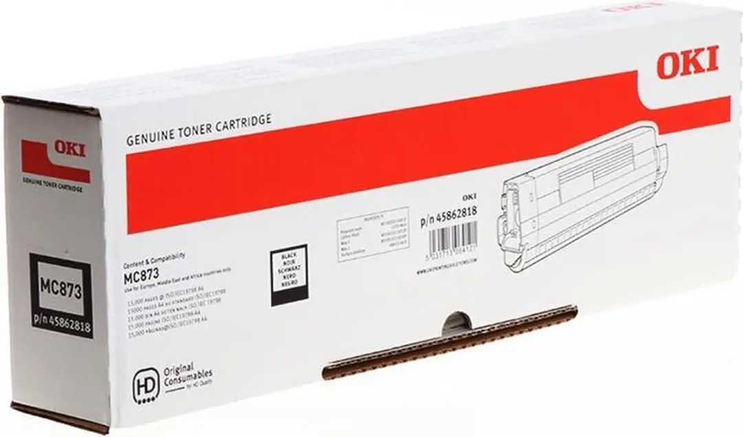 OKI MC853 MC873 Tonercartridge 15000 Zwart