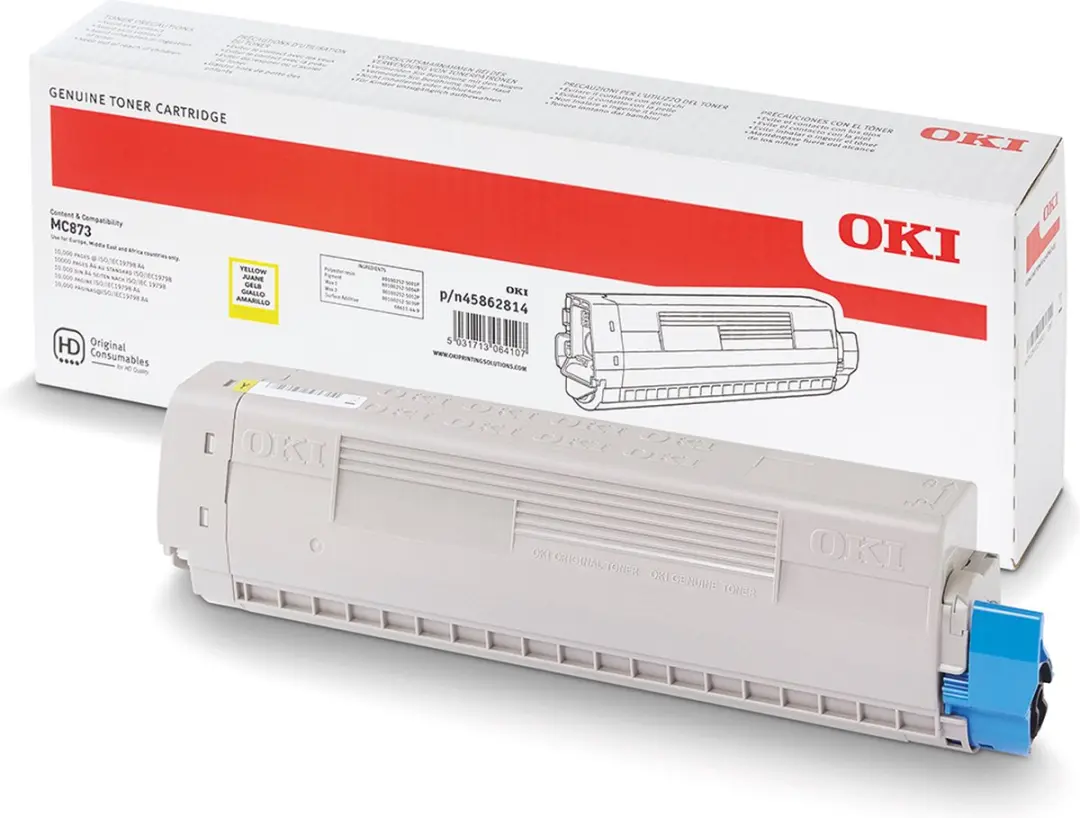 OKI 44844509 Tonercartridge Geel - 10.000 pagina's