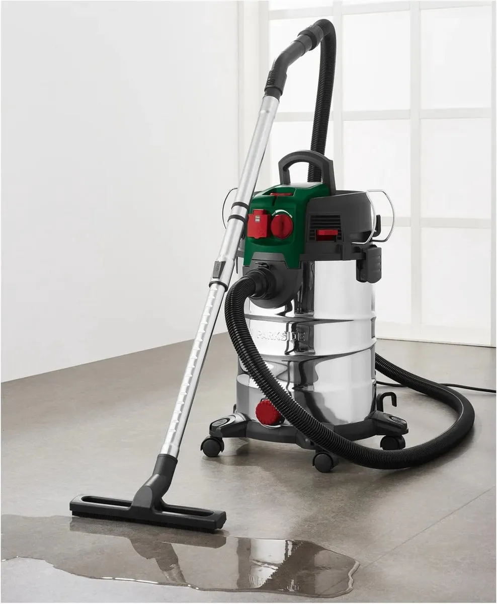 PARKSIDE Nat-/droogzuiger IAN 400404_2307 - 1500W 260 Airwatt 30L - Chroom