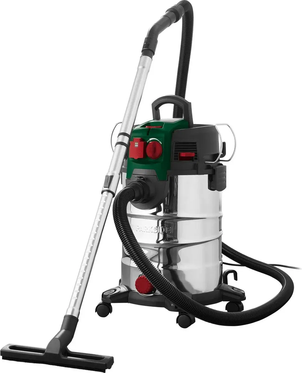 PARKSIDE Nat-/droogzuiger IAN 400404_2307 - 1500W 260 Airwatt 30L - Chroom