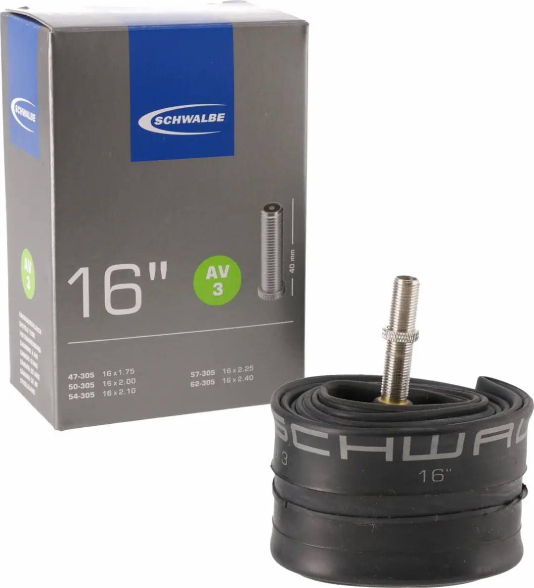 Schwalbe Binnenband 16x1.75/2.50 Auto Ventiel