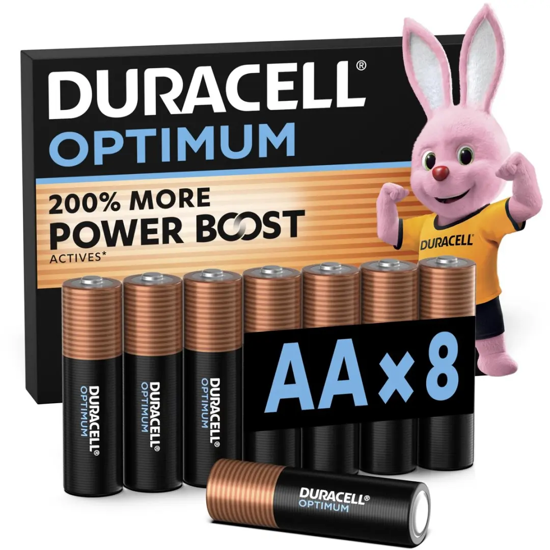Duracell Optimum AA Alkaline Batterijen 8 Stuks