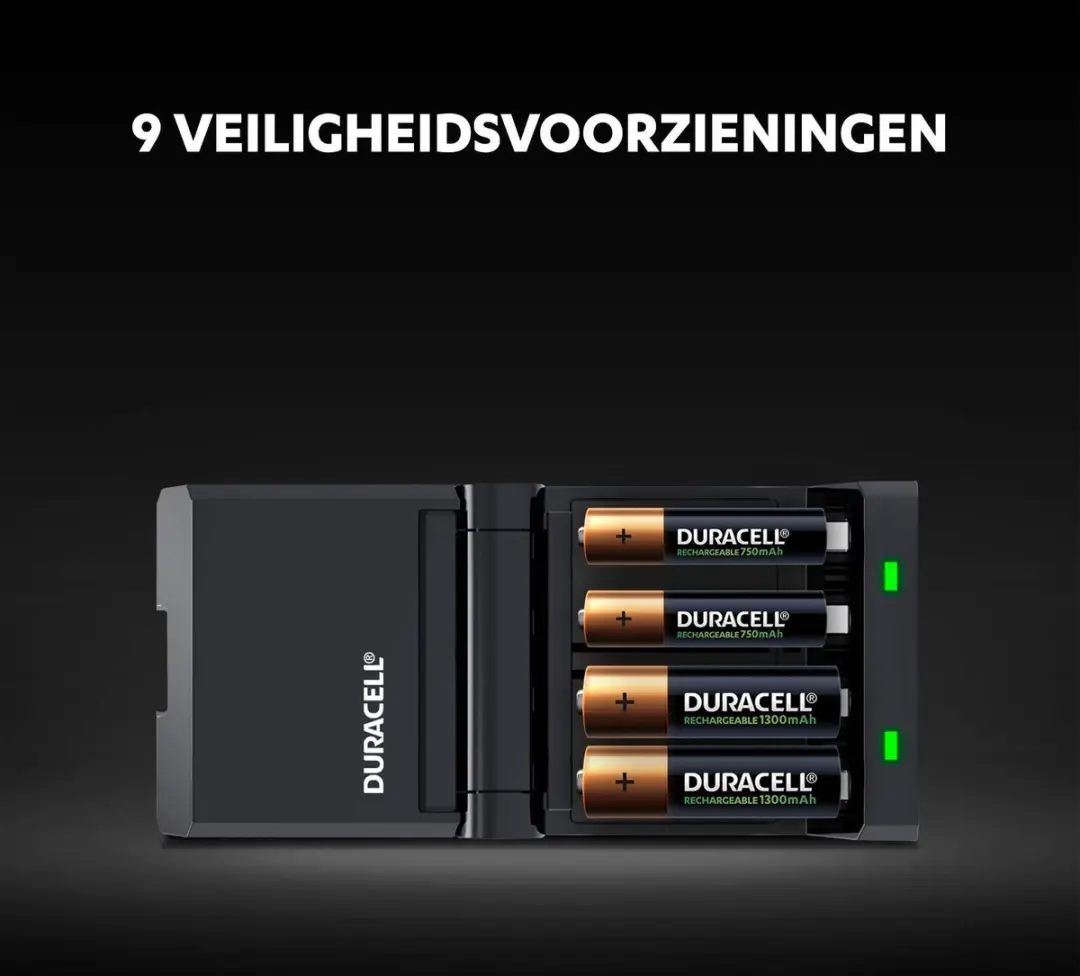 Duracell Speedy Oplader CEF 27 - 4x Penlite AAA/AA - Zwart