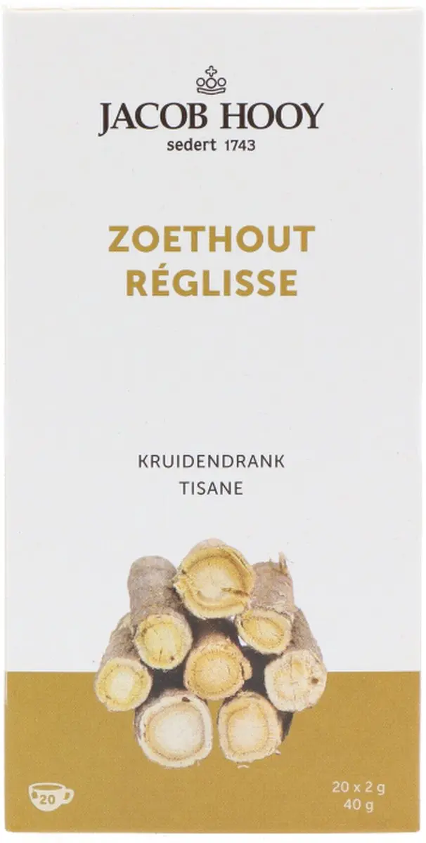 Jacob Hooy Zoethout Theezakjes - 20 Stuks