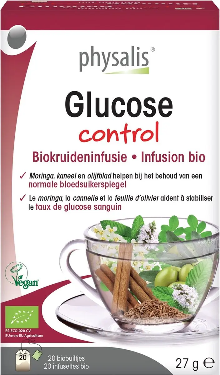 Physalis Glucose Control Infusie Bio 20 Zakjes
