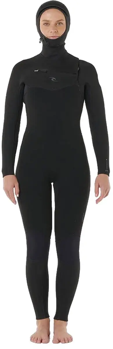 2025 Rip Curl Dames Dawn Patrol 6/4mm Met Capuchon Borst Ritssluiting