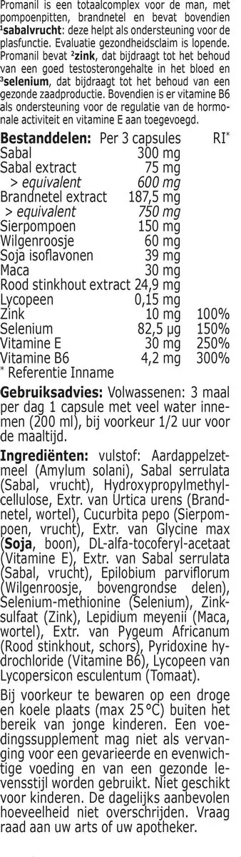 Fytostar Promanil Totaalcomplex 60 Capsules