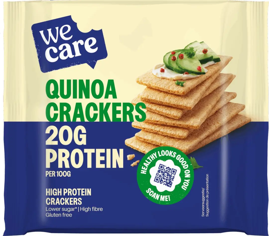 WeCare High protein quinoa crackers 100 Gram