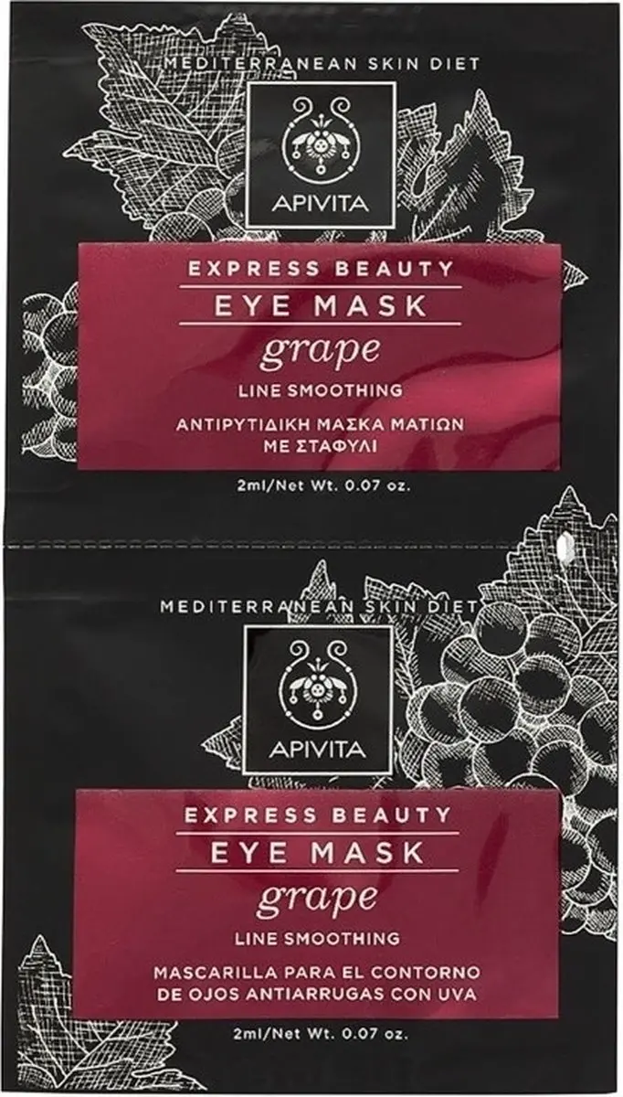 Apivita Express Beauty Anti-Rimpel Oogmasker 8ml - 2 Stuks