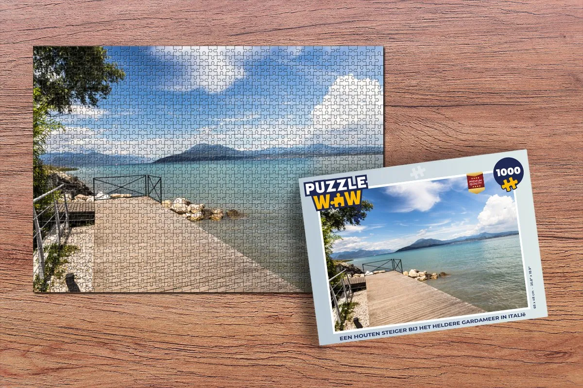 PuzzleWow Gardameer Steiger Legpuzzel 1000 Stuks - Multicolor