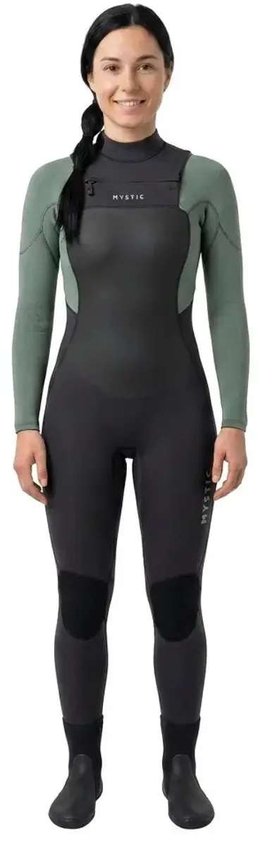 2026 Mystic Dames Star 3/2mm Borst Ritssluiting Wetsuit -