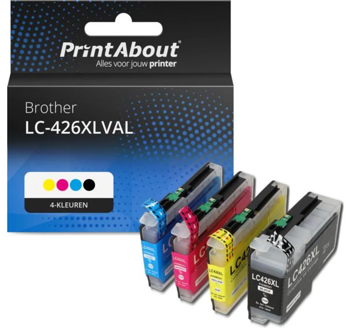 PrintAbout LC-426XLVAL Inktcartridge 4-kleuren - XL - 23100 pagina's - o.a. Brother