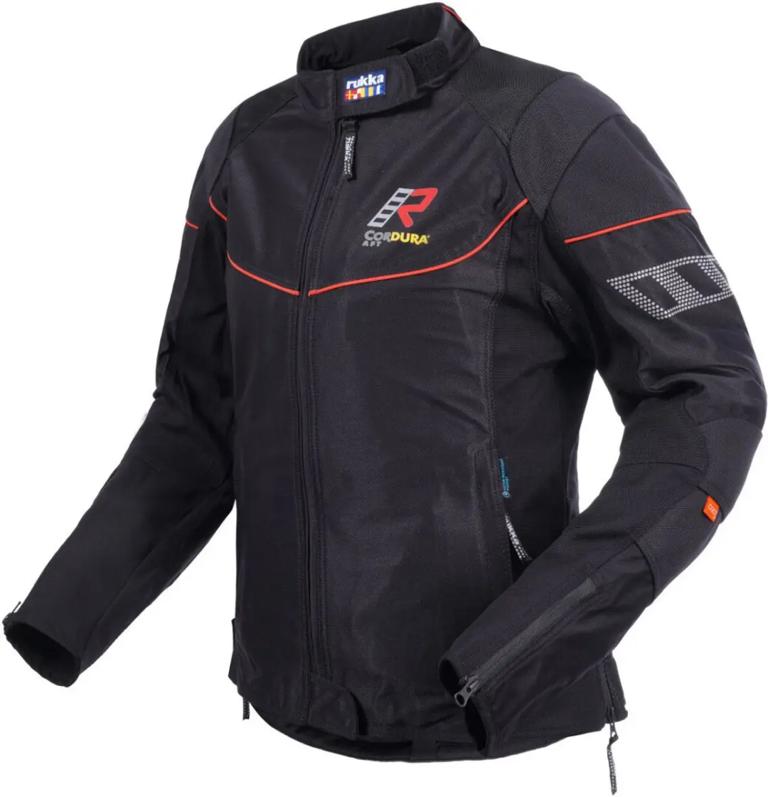 Rukka AirGobina 2.0 Dames Zwart Rood Textiele Motorjas