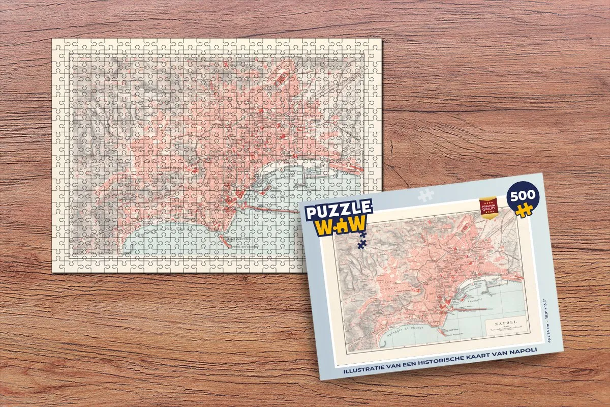 PuzzleWow Napoli Legpuzzel 500 Stuks - Multicolor
