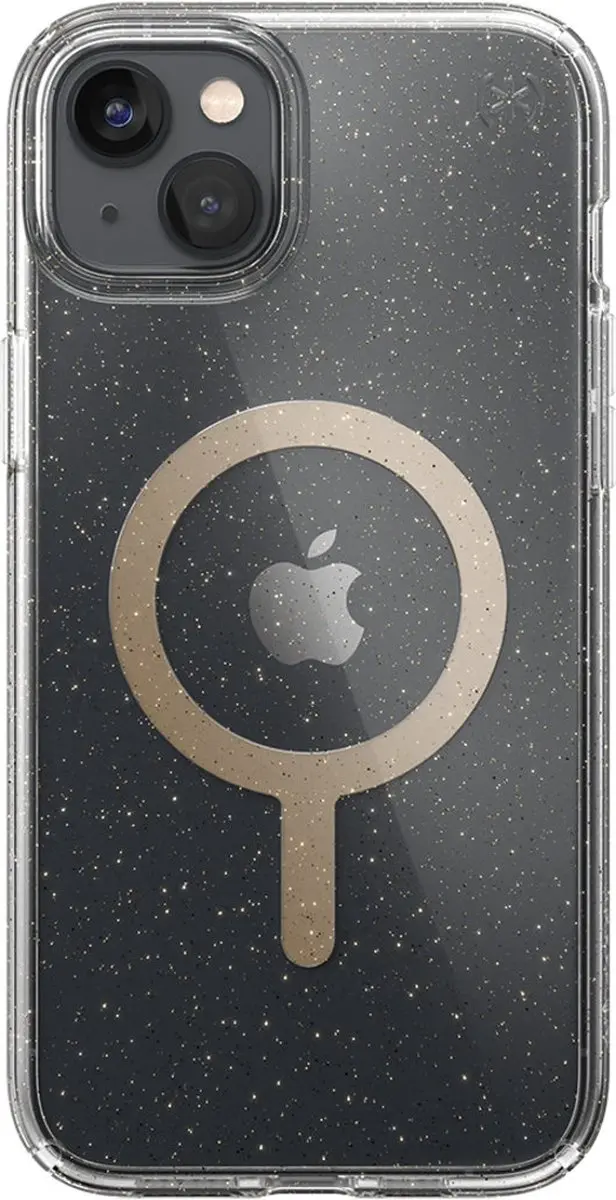Speck Presidio Perfect Clear MagSafe Hoesje - iPhone 15/14 Plus - Goud Transparant - afbeelding 3 van 6