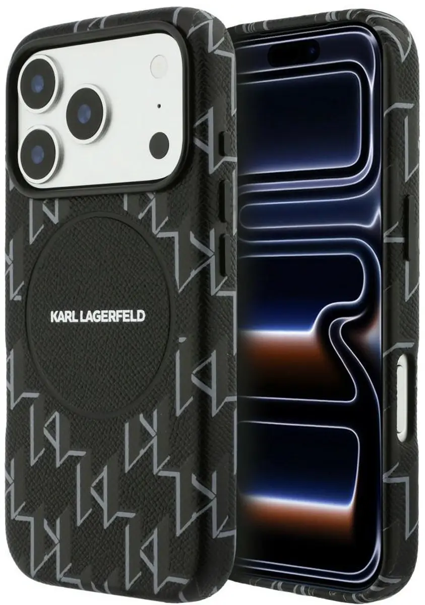 Karl Lagerfeld Leather KL Monogram MagSafe KLHMP17L5PGKLMCK