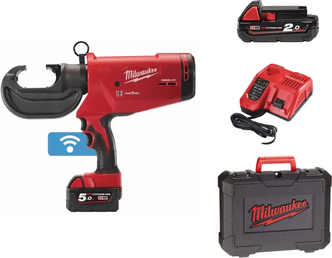 Milwaukee M18 HCCT-522C 18V Li-Ion accu Hydraulische perstang set in koffer (1x