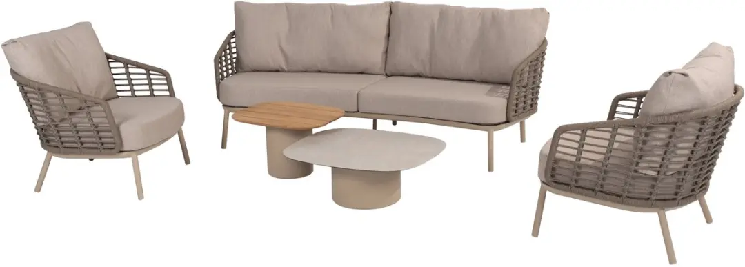 4 Seasons Outdoor Puglia Loungeset 5-zits Taupe