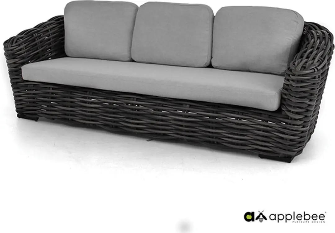 Apple Bee Palm Bay 236 Loungebank - 3-zits - Zwart/Grijs - afbeelding 2 van 3