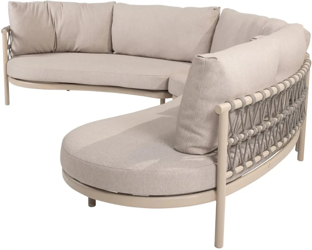4 Seasons Outdoor Piacenza Loungeset 2-delig - 5 Zitplekken - Latte - afbeelding 2 van 2