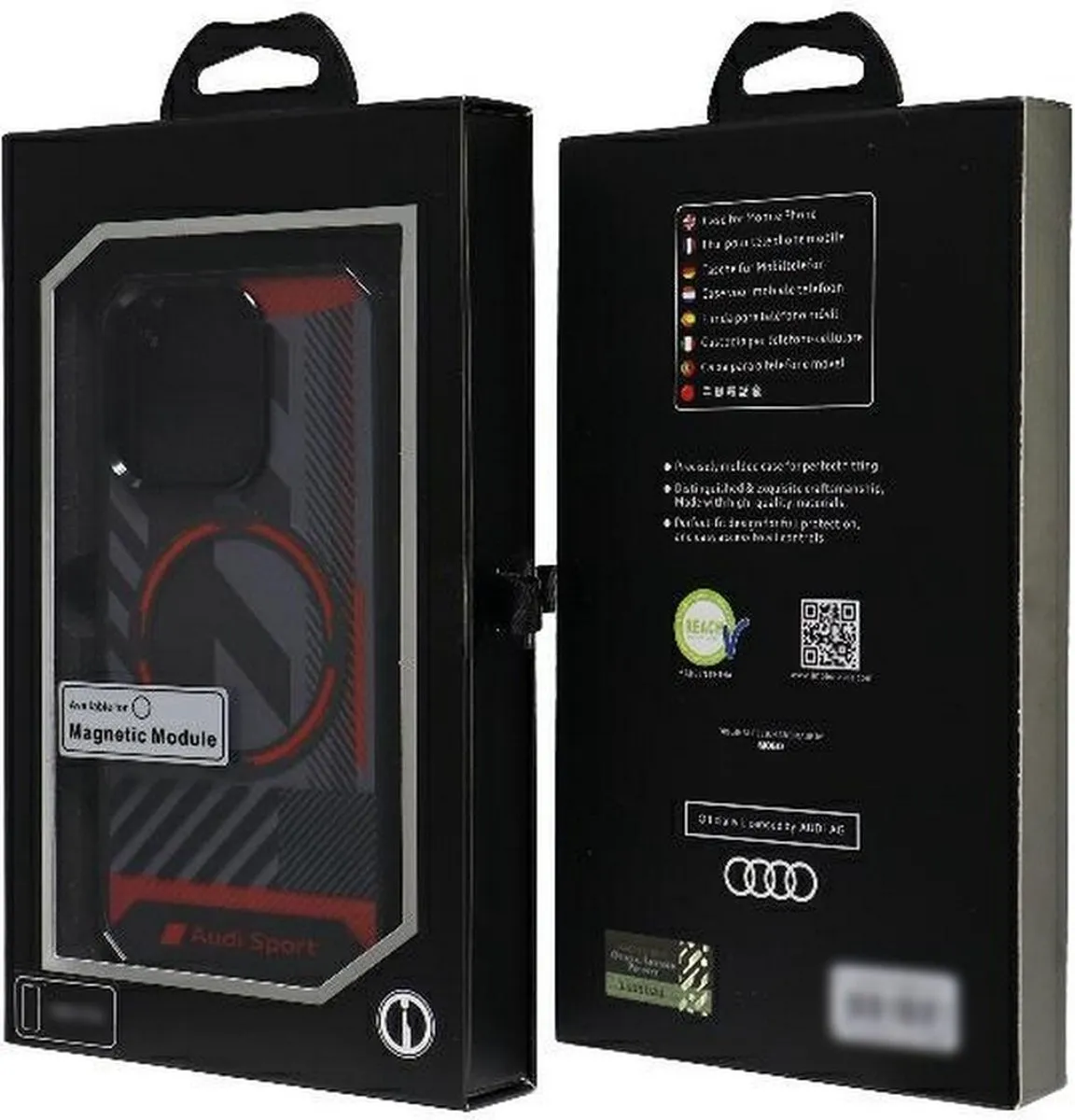 Audi IML Sport Back Case MagSafe iPhone 15 Pro Max - Zwart - afbeelding 4 van 6