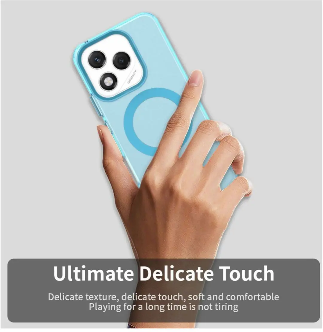 Selected MagSafe Backcover Honor 400 Lite - Blauw & Transparant - afbeelding 3 van 6