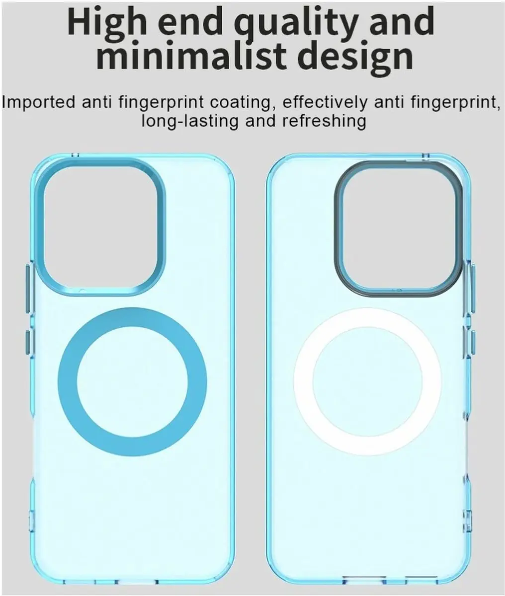Selected MagSafe Backcover Honor 400 Lite - Blauw & Transparant - afbeelding 5 van 6