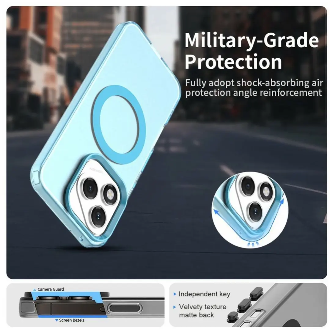 Selected MagSafe Backcover Honor 400 Lite - Blauw & Transparant - afbeelding 4 van 6