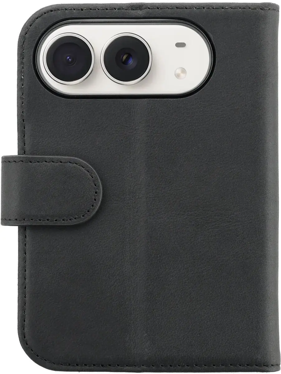 Rosso Deluxe iPhone Duo Hoesje 262780 - 3 Pasjes - Zwart - afbeelding 3 van 6