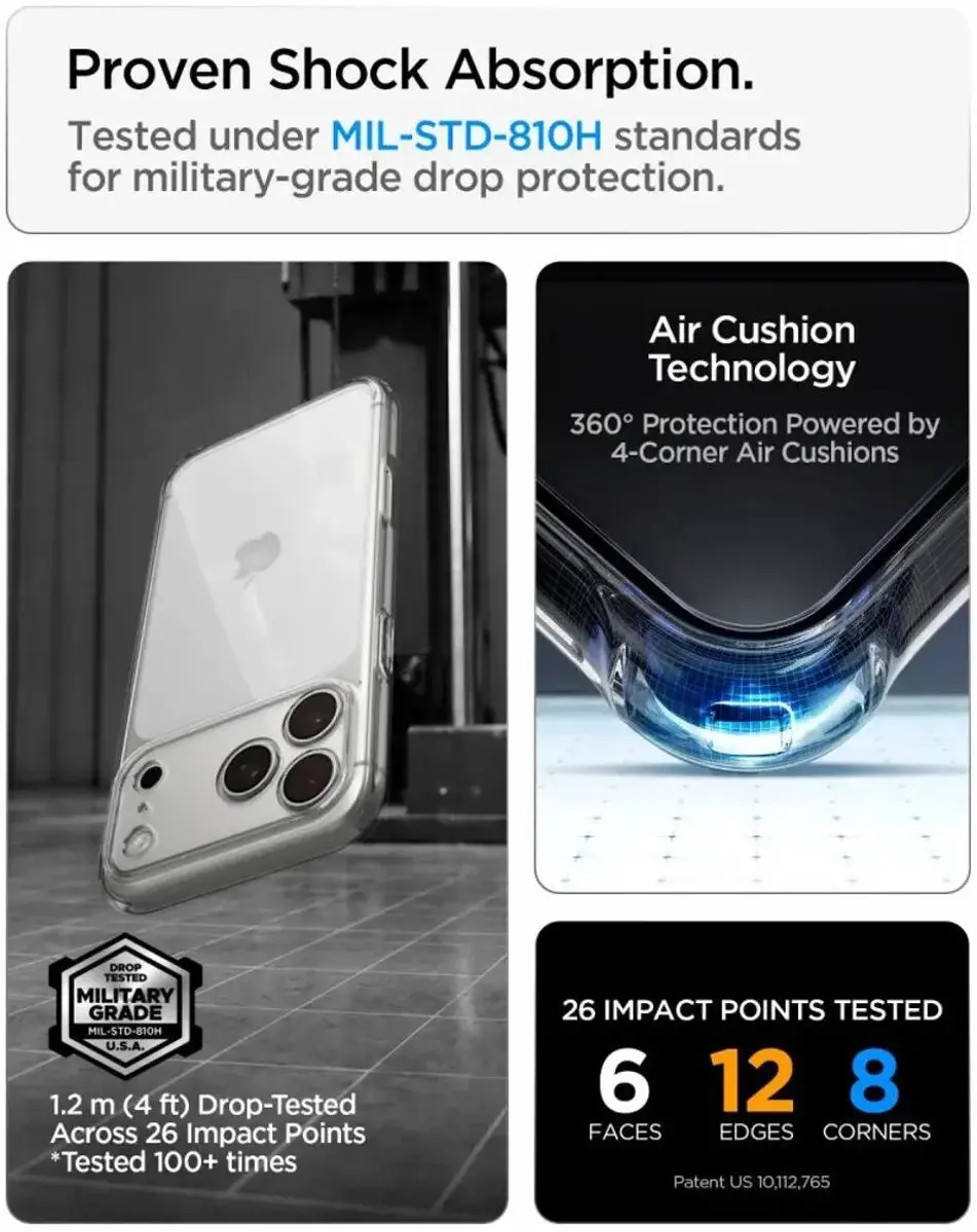 Spigen Ultra Hybrid Hoesje iPhone 18 Pro Max/17 Pro Max - Transparant - afbeelding 3 van 6