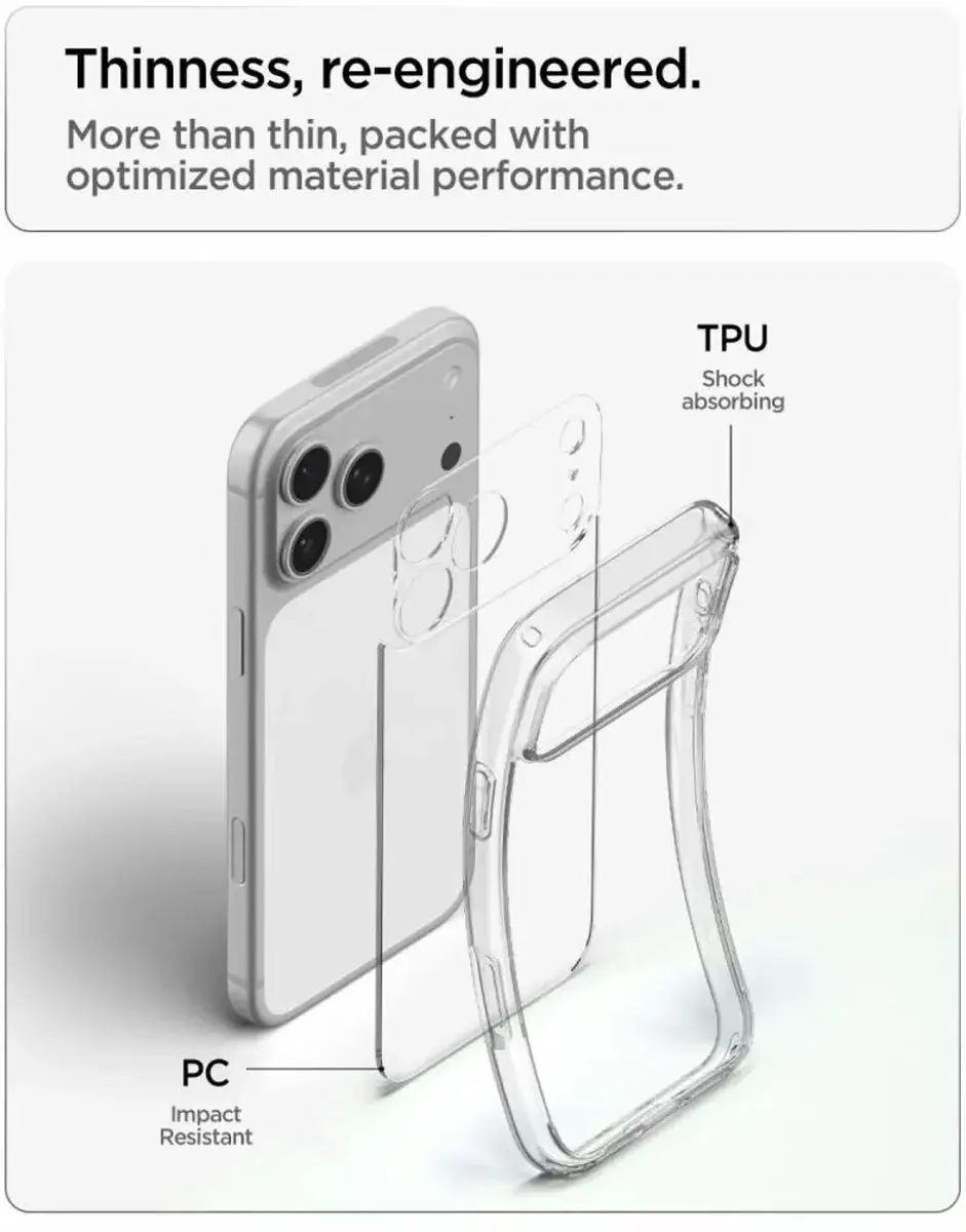 Spigen Ultra Hybrid Hoesje iPhone 17/18 Pro - Transparant - afbeelding 6 van 6