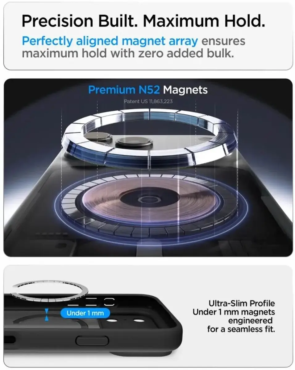 Spigen Ultra Hybrid MagFit Hoesje iPhone 18 Pro/17 Pro - Frost Zwart - afbeelding 6 van 6
