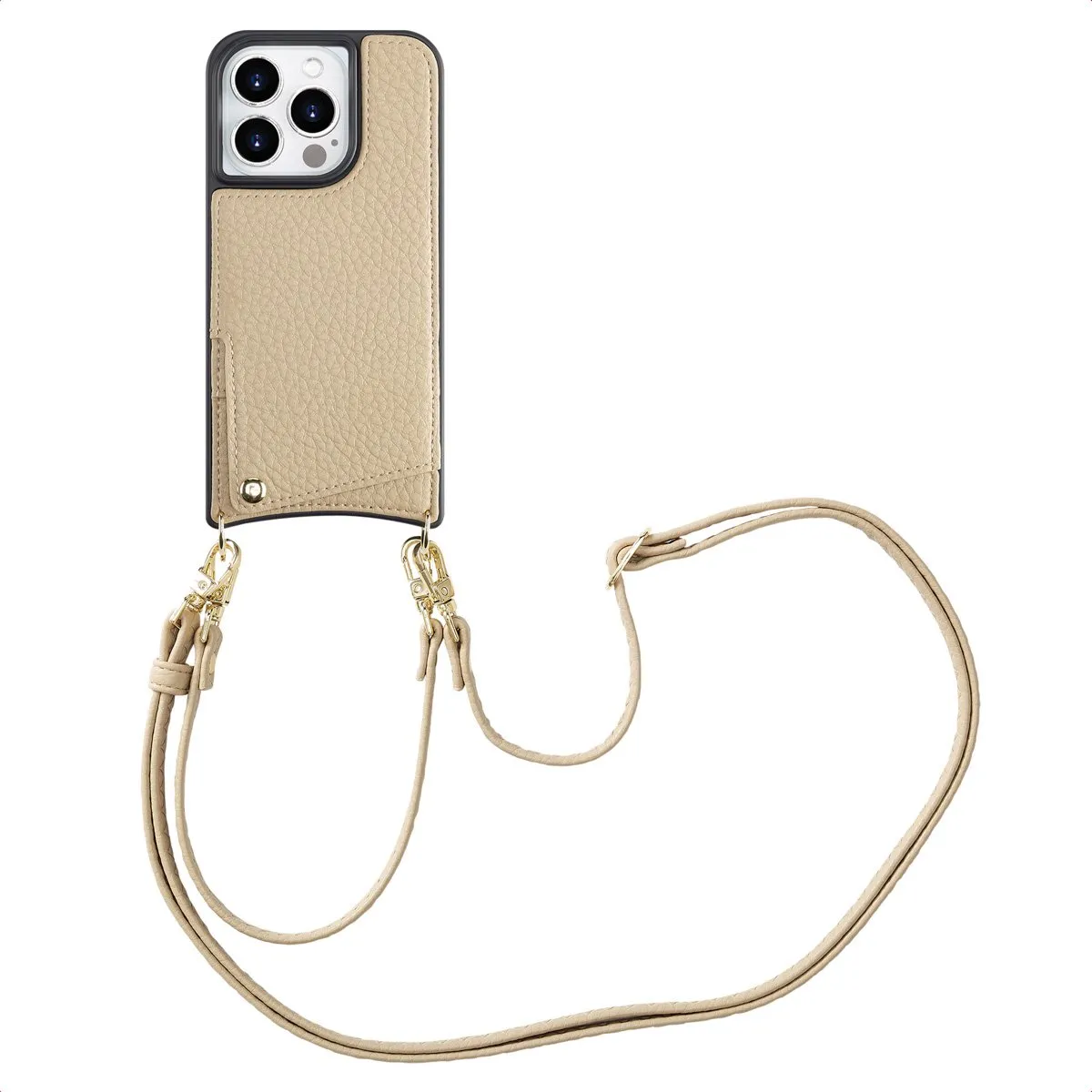 Selencia Hoesje iPhone 15 Pro Beige