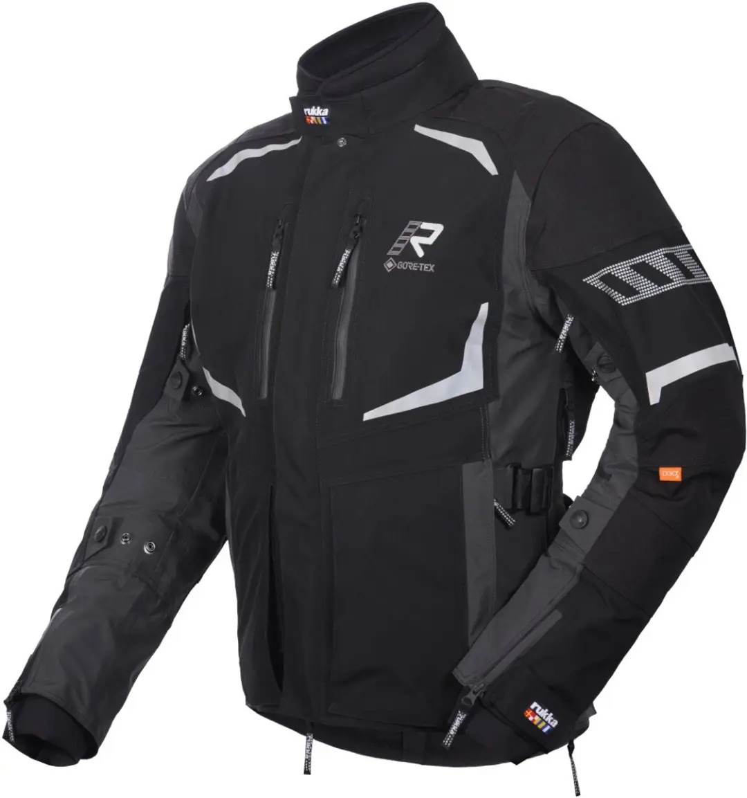 Rukka Ventu-R Zwart Grijs Waterdichte Textiele Motorjas