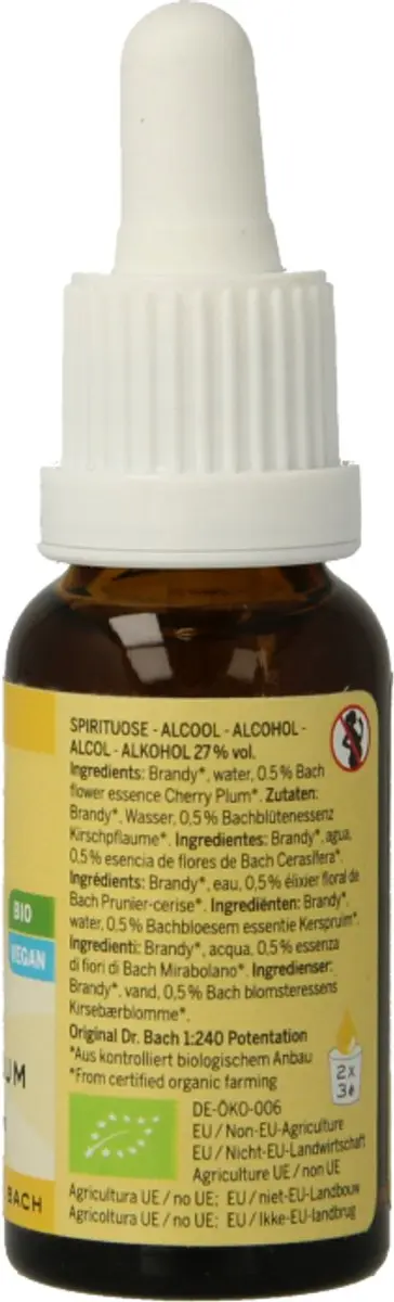 Bach Bloesem Cherry Plum Bio 20ml - 20 Stuks - afbeelding 2 van 6