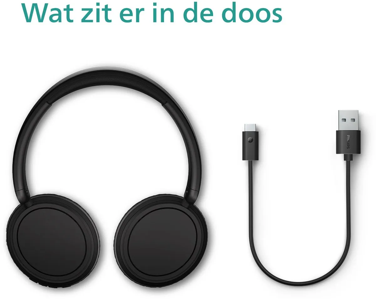 Philips TAH5209 On-Ear Bluetooth Headphones - 65 uur - Zwart - afbeelding 6 van 6