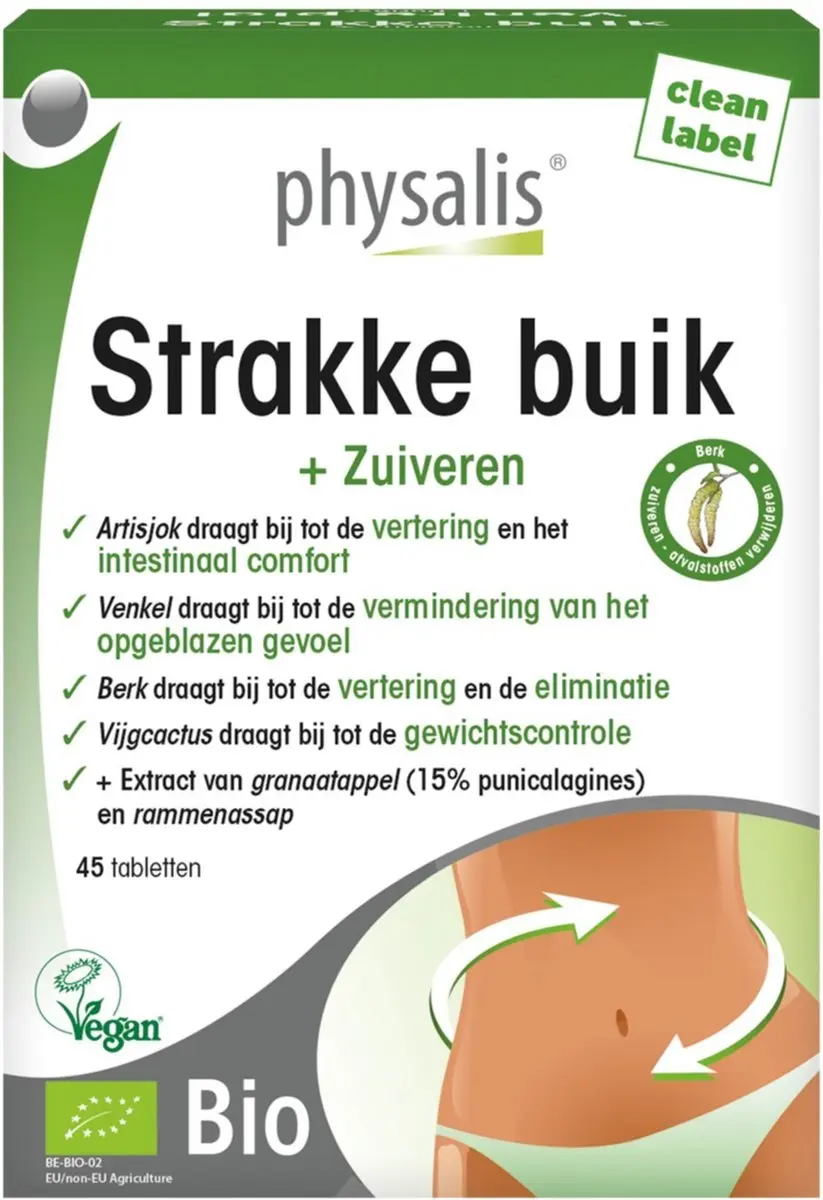 Physalis Strakke Buik Bio 45 Tabletten