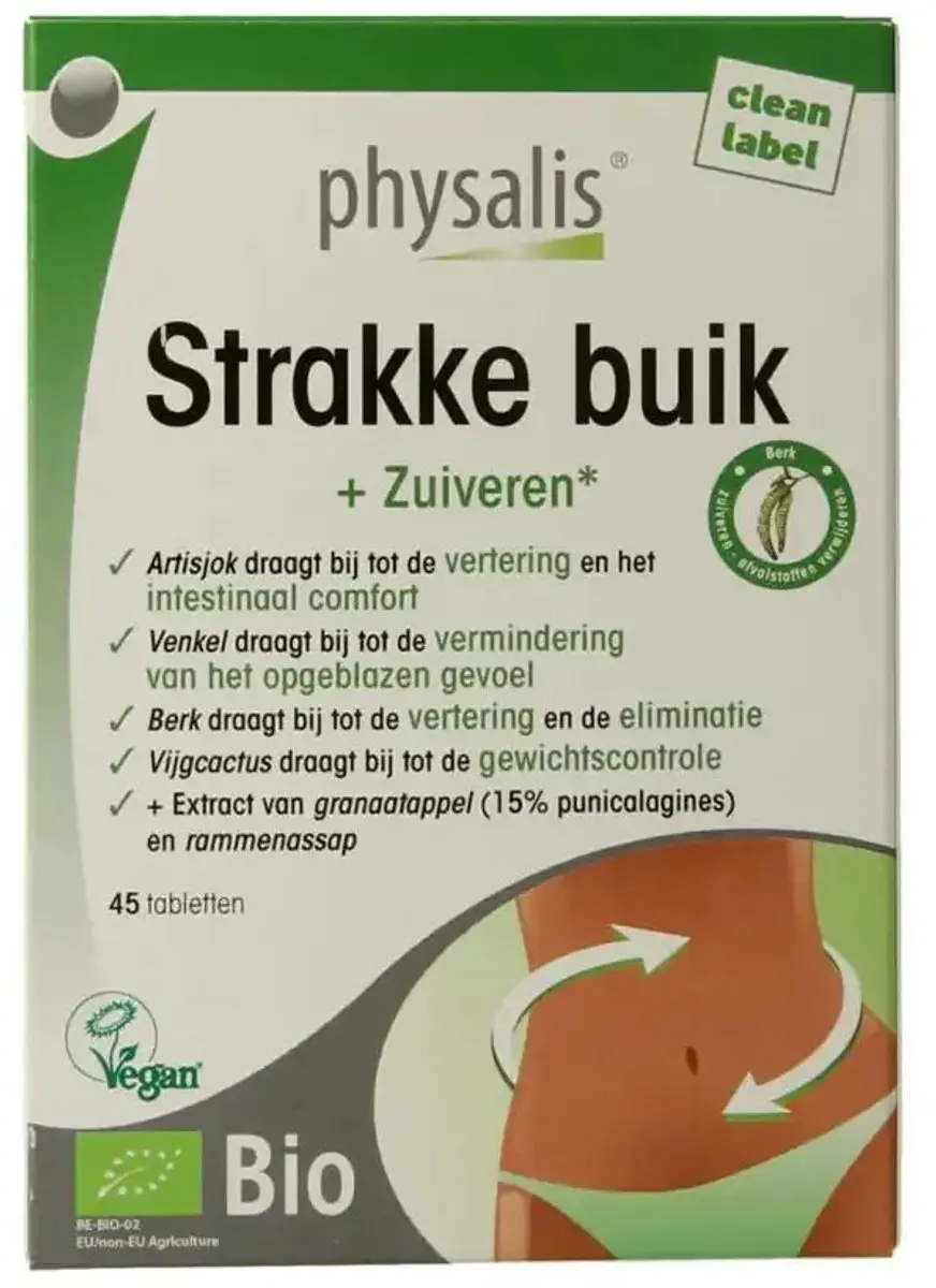 Physalis Strakke Buik Bio 45 Tabletten